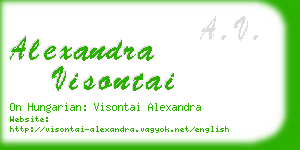 alexandra visontai business card